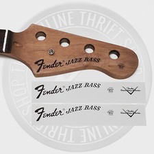 Fender Jazz Bass Waterslide Guitar Neck Headstock Decals with CS Logo Set of 2