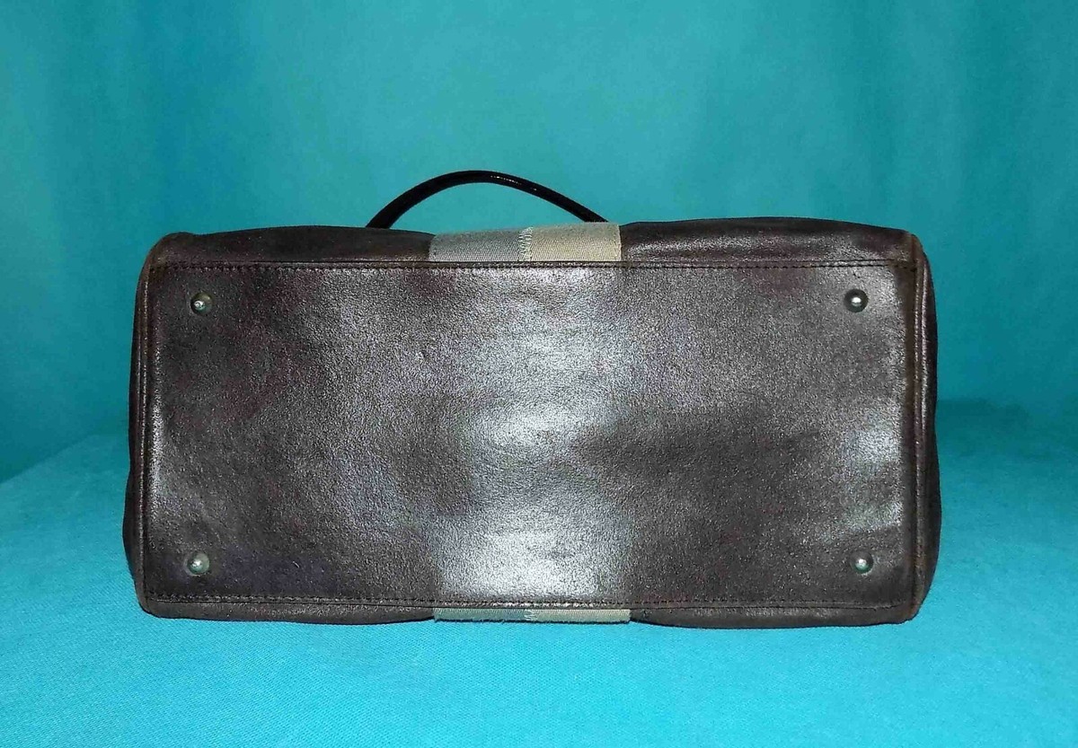 Sac Sequoia En Nubuck Marron Porté épaule Format A4 - Occasion Très Bon état