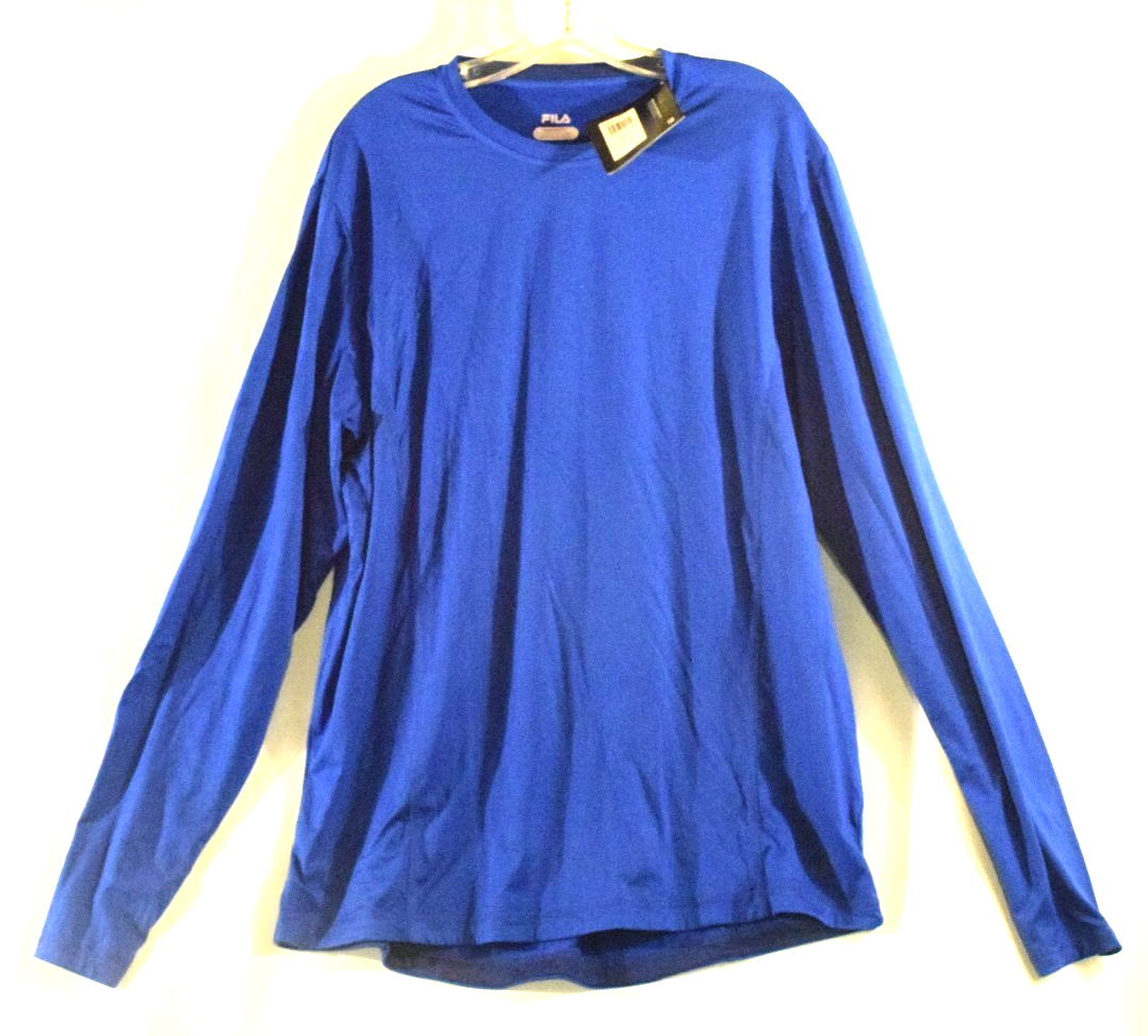 FILA Men's Long Sleeve Active Top - Blue - Size: XL