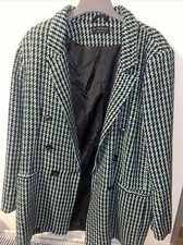 In The Style Womens Green Check Knit Herringbone Blazer Size Uk 12 Excellent Con