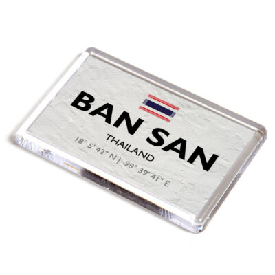 KÜHLSCHRANKMAGNET - Ban San - Thailand - Lat/Long