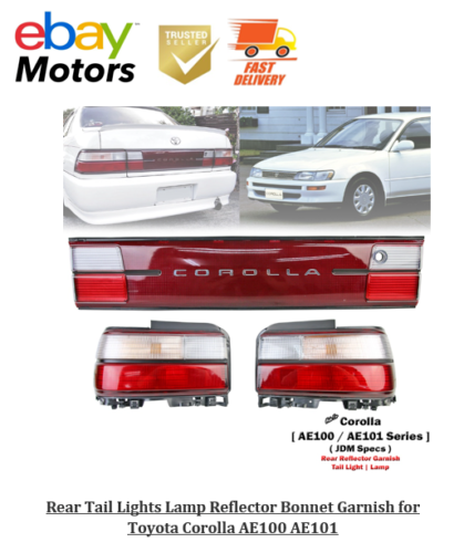 1992-1995 Toyota Corolla AE100 AE101 JDM Style Rear Trunk Garnish