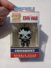 Funko Pop Marvel Capitán América Guerra Civil Huesos Cruzados Bobblehead Llavero