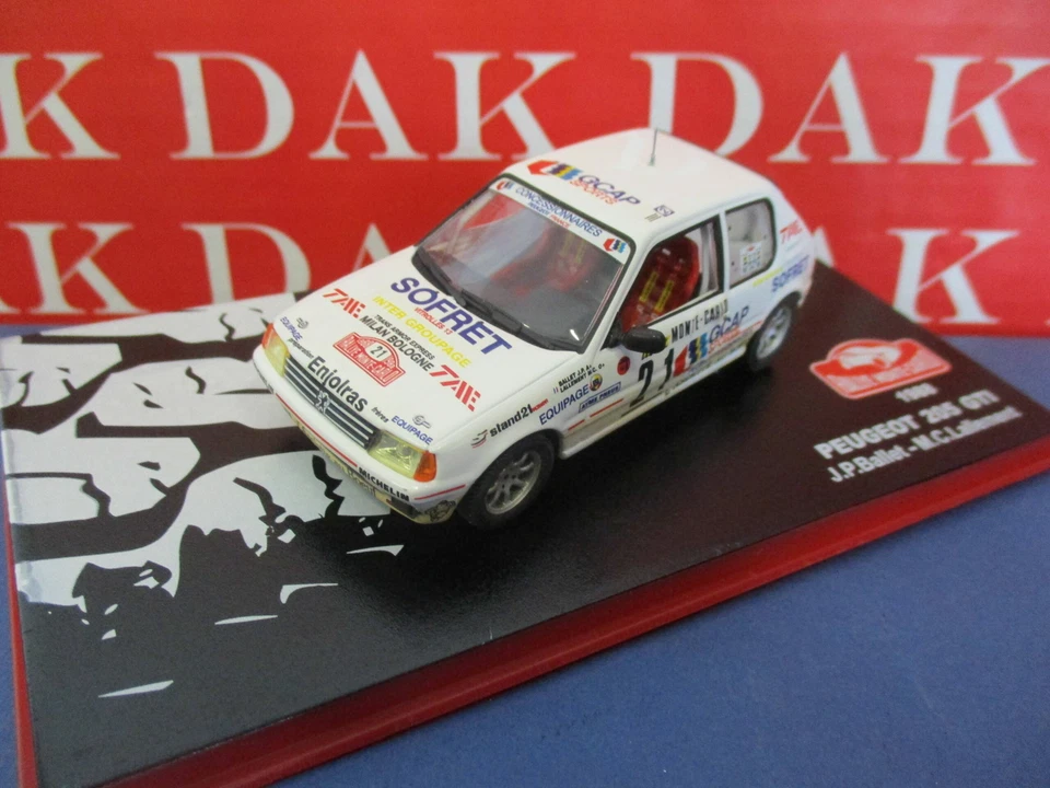Die cast 1/43 Modellino Auto Peugeot 205 GTI Rally Monte Carlo 1988 J-P. Ballet - Immagine 2 di 4