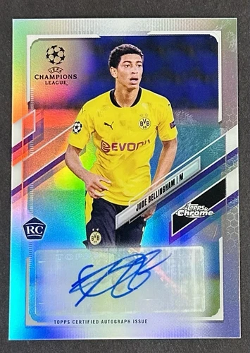 2021 Topps Chrome Jude Bellingham Rookie Card Auto Refractor RC Dortmund Madrid