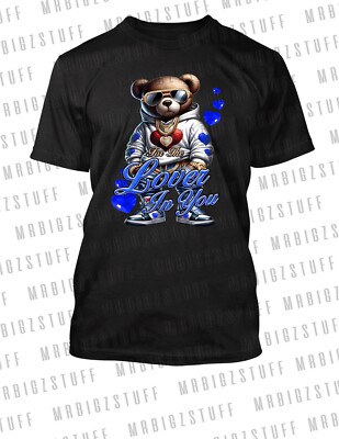 Teedy Bear Love Valentine'  Sneaker Tee Shirt Greystone Big Size 8XL Hip Sport T