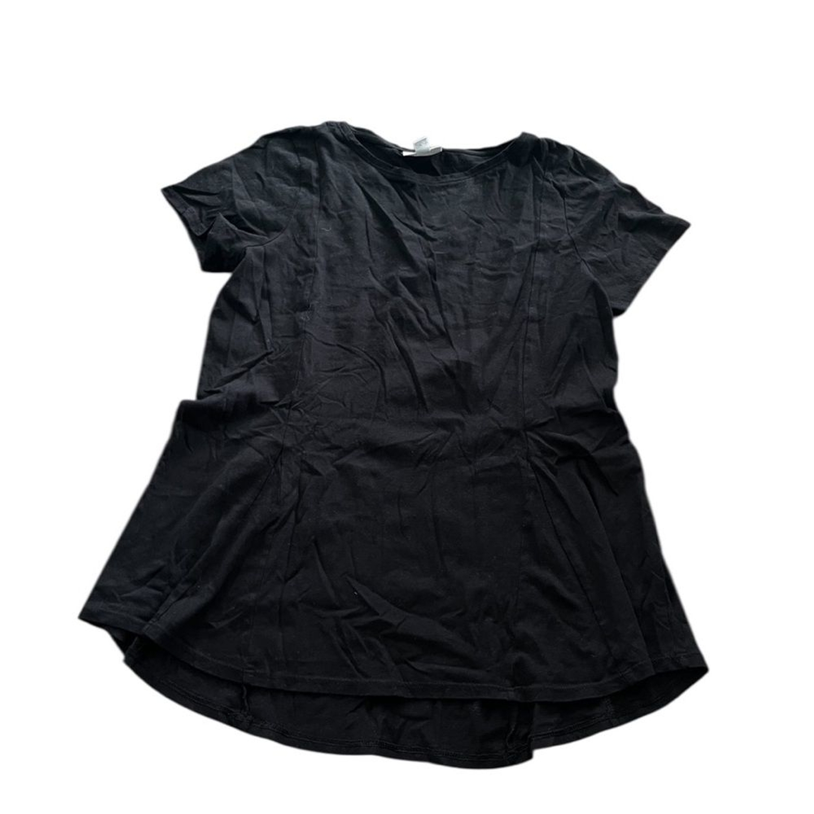 J. Jill Womens Classic Black Tailored Top Short Sleeve Size Medium