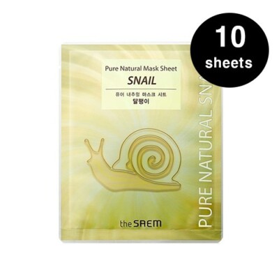 パック・フェイスマスク pure natural mask sheet snail the SAEM] Pure Natural Mask Sheet Snail (10 sheets) | eBay