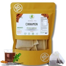 Canela Té (Cinnamon Tea) – 60 Tea Bags – 100% Natural, Vegan, Herbal – Gluten-Fr