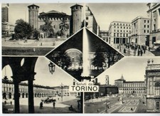 Saluti da TORINO Stazione Palazzo Madama GRUSS AUS vedute B/N NV perfetta
