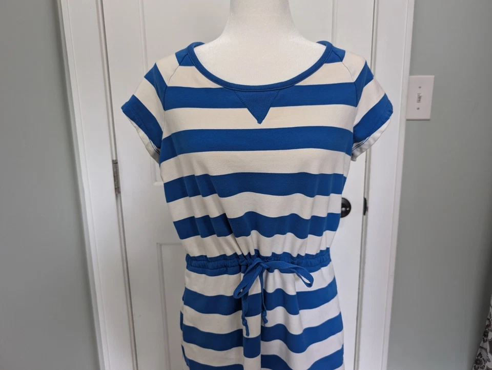 Vestido Hanna Andersson para mujer grande a rayas midi ropa de resort Foto 4 de 4