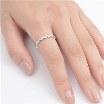 【TATIANA】(Silver925) 4mm Oval Eternity Ring / 追跡送 Eternity Wave Stackable Fashion Ring New .925 Sterling
