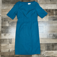 Eliza J Women’s Size 8 Sheath Dress Deep Turquoise Stretch Business Workwear