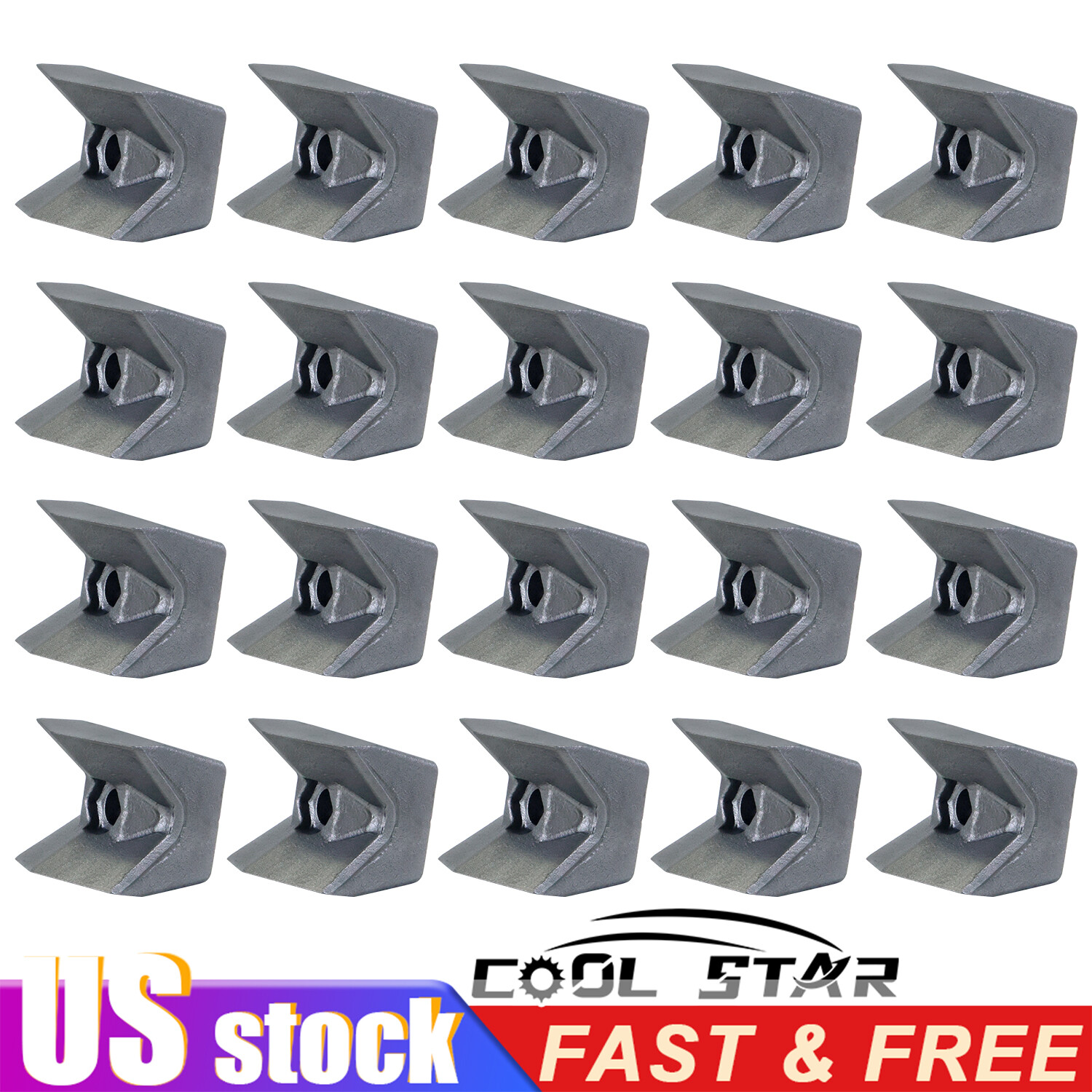 20× Fecon Cubit Reversible Knife Teeth Fits For Fecon FMX VMX Series Excavator