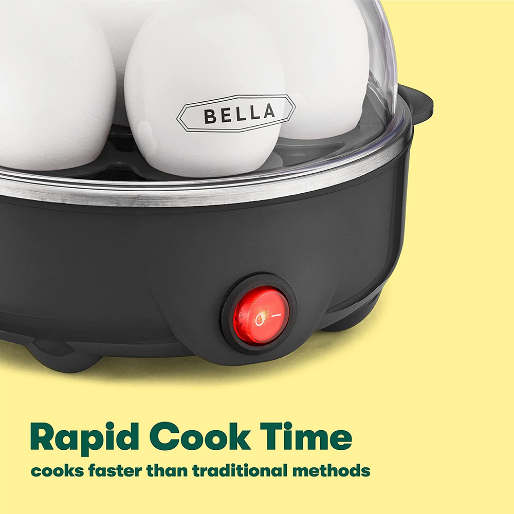 Fast 7-Egg Electric Cooker & Poacher in Black  