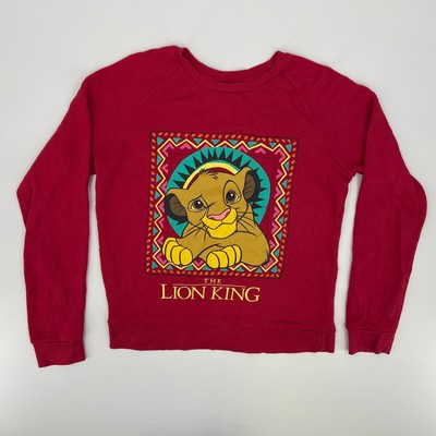 Disney Sweater Womens Medium Red Yellow 
