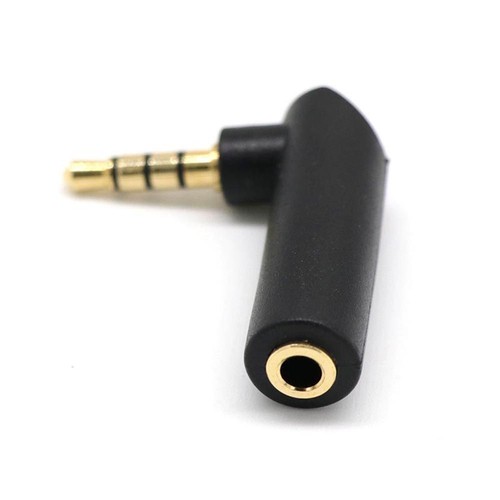 4 Pole Right Angle Plug Stereo Audio Adapter 90 Degree Male To Female 3.5mm - Picture 5 of 5