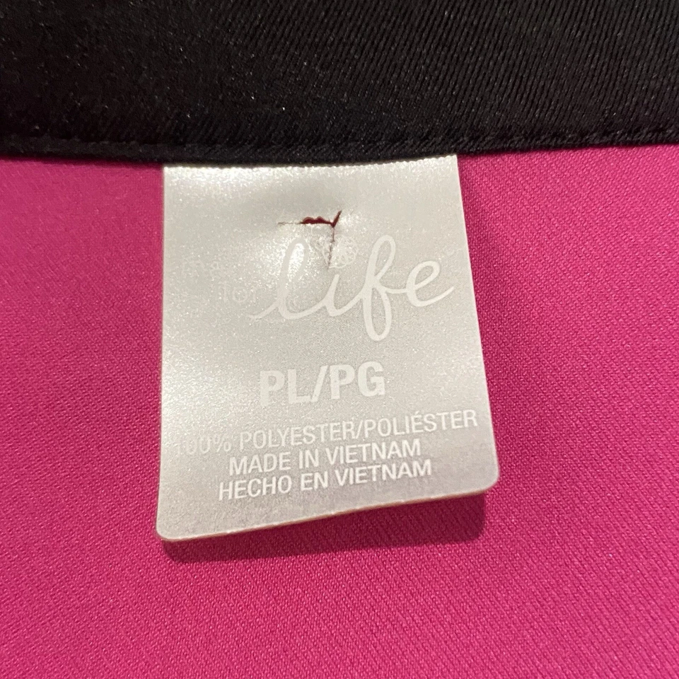 Chaqueta deportiva de manga larga con cremallera rosa/negro Made For Life para mujer talla Pl/Pg Foto 3 de 4