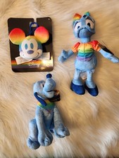 3 Pride Rainbow Disney Plush Mickey Mouse Pluto Daisy  46