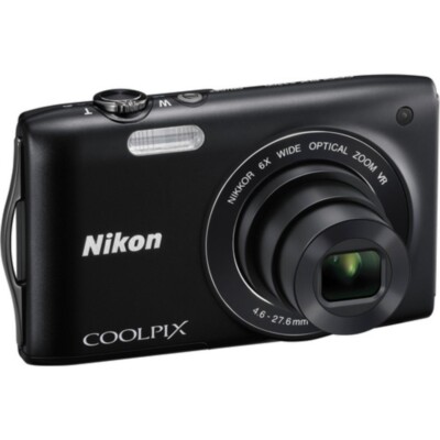 Nikon Coolpix S3300 16MP BLACK DIGITAL CAMERA Fully Tested 90% NEW