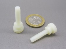 Nylon Plastic Thumb Screw, 10-24 x 3/4" Length, 21/64" Shoulder Dia, 50 Pc