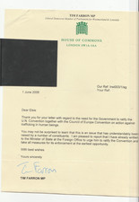 Letter from  Tim Farron Lib Dem MP Cumbria # L 17
