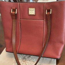 Dooney & Bourke Pebbled Red Tote, Zip Closure...