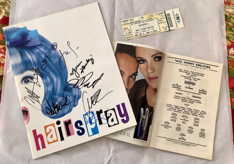 Playbill, Ticket Stub, Souvenir Program AUTOGRAPHED “HAIRSPRAY” Broadway