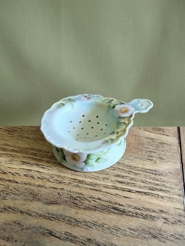 This Is A Vintage Porcelain Tea Strainer Handpainted By Wiktor In 1971