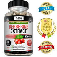 Premium Berberine HCL Extract 1200mg 60ct Healthy Cholesterol Anti-inflammatory