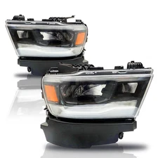 Headlights Headlamps Right&Left Side For 2019 2020 2021 2022 2023 Dodge RAM 1500