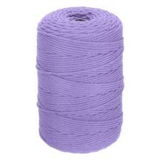 3mm x 328 Yard Light Purple Natural Cotton Macrame Rope, Single Strands