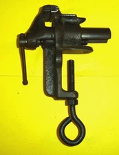 Vintage Patented 1 - 7/16" Clamp On Bench Vise Colton Phoenix H B June 16 1885