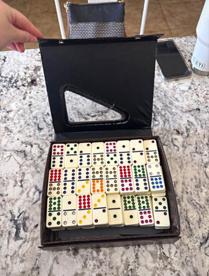 Double 12 Dominoes Jumbo 91-Piece Set with Case Classic Tile Game Adult 2+
