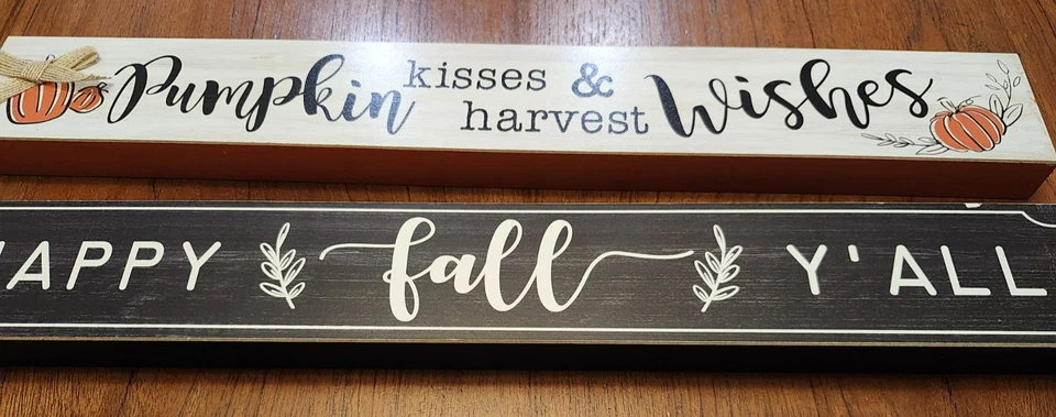 Placas temáticas de otoño - Juego de dos Foto 2 de 4