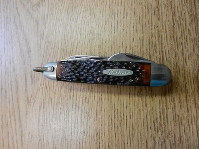 Vintage Kabar 1152 USA Scout Campers Pocket Knife 3 5/8'' 4 Blades Used