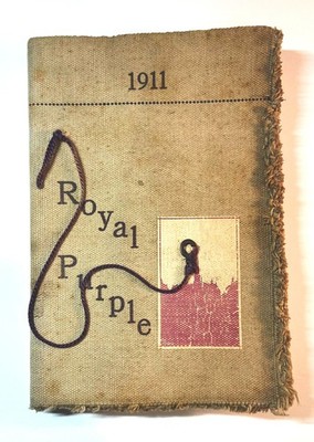 VINTAGE 1911 CORNELL COLLEGE CEDAR RAPIDS IOWA ROYAL PURPLE JUNIOR YEARBOOK