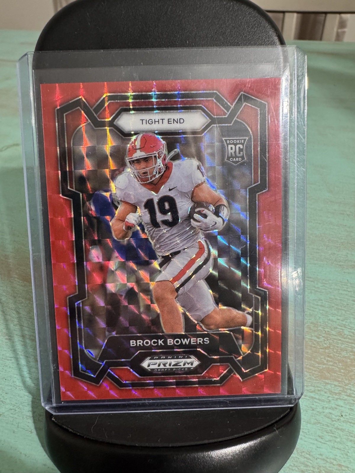 2024 Panini Prizm Draft Picks - Brock Bowers #107 Red Finite Prizm /125 (RC)