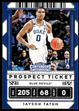 Jayson Tatum 2020 Panini Contenders Draft Picks #8 Duke Blue Devils NBA READ