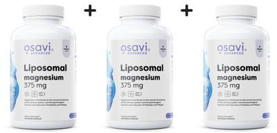 3 x Osavi Liposomal Magnesium, 375 mg - 120 vegan caps (499,72 EUR/kg)