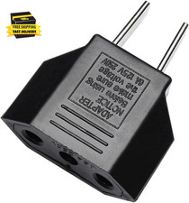 GRLRCR EU Europe to US USA America Travel Plug Adapter AC Outlet Power Converter