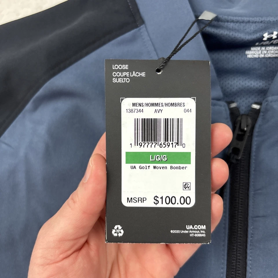 NEW UNDER ARMOUR Mens Water-Repellent Golf Jacket Large Performance UA Storm NWT - Image 4 of 4