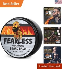 Beard Balm 2 oz, 100 Top-Grade Natural Beard Conditioning  Styling Balm, De...