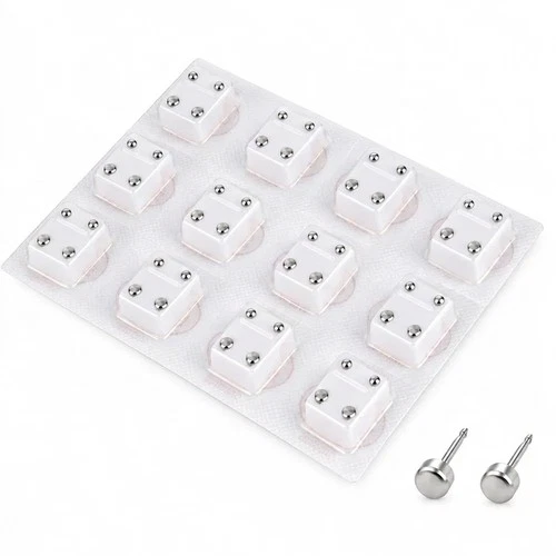 12 Pcs Sterile Steel Stud Earrings Sealed Blister Pack Body Piercing Tools video thumbnail
