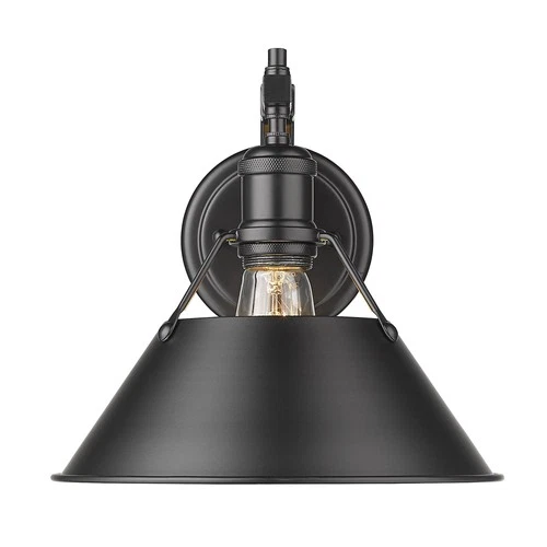 Orwell 9 3/4" High Matte Black Wall Sconce - Picture 4 of 6