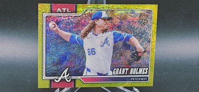 2026 Topps Series 1 Grant Holmes #182 Yellow Rainbow Foil /399