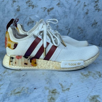 Adidas NMD R1 Women's Size 11 Shoes White Floral Athletic Low Trainer Sneakers