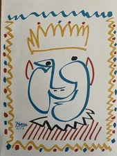 Vintage 1950’s Pablo Picasso Poster Original  Lithograph MCM Abstract Art