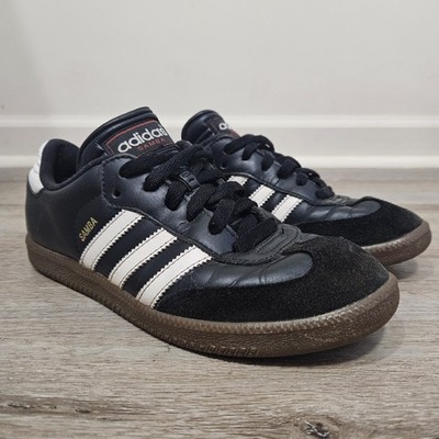 Adidas Samba Classic Mens US 6 Black Leather Sneakers Gum Sole Indoor Soccer
