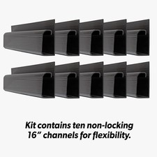 10 Pack J Channel Desk Cable Organizer 10 Raceway Cord Management Kit 16 inches